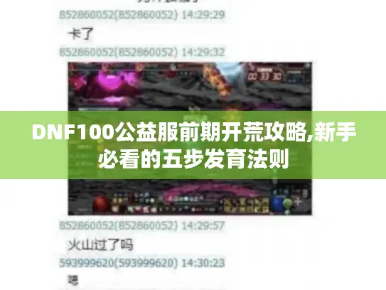 DNF100公益服前期开荒攻略,新手必看的五步发育法则