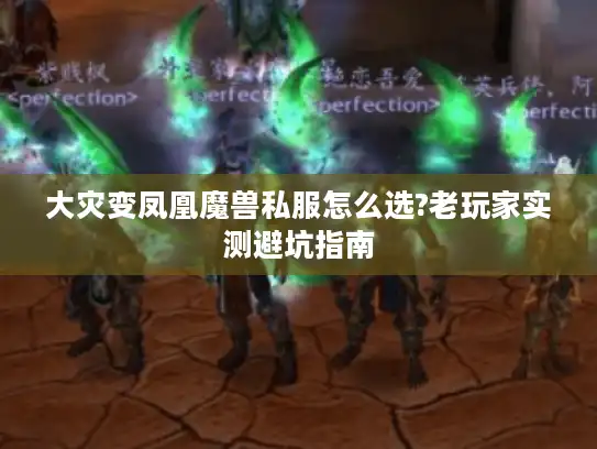 大灾变凤凰魔兽私服怎么选?老玩家实测避坑指南