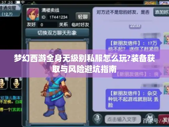 梦幻西游全身无级别私服怎么玩?装备获取与风险避坑指南