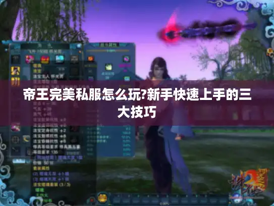 帝王完美私服怎么玩?新手快速上手的三大技巧