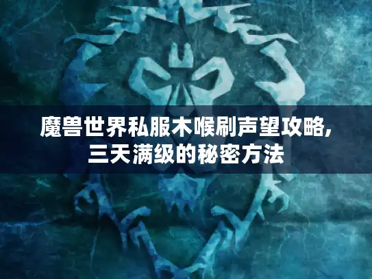 魔兽世界私服木喉刷声望攻略,三天满级的秘密方法