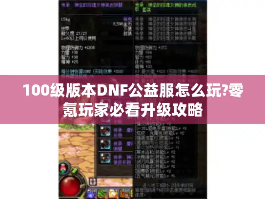 100级版本DNF公益服怎么玩?零氪玩家必看升级攻略 100级版本DNF公益服怎么玩?零氪玩家必看升级攻略
