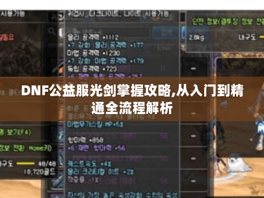 DNF公益服光剑掌握攻略,从入门到精通全流程解析