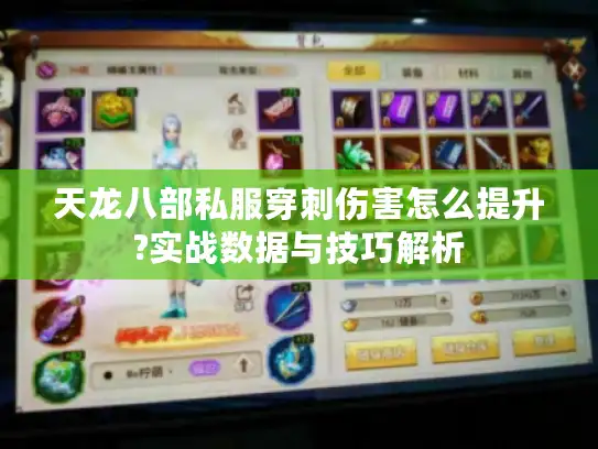 天龙八部私服穿刺伤害怎么提升?实战数据与技巧解析