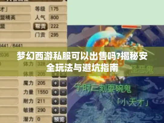 梦幻西游私服可以出售吗?揭秘安全玩法与避坑指南