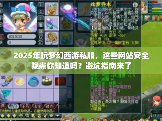 2025年玩梦幻西游私服，这些网站安全隐患你知道吗？避坑指南来了
