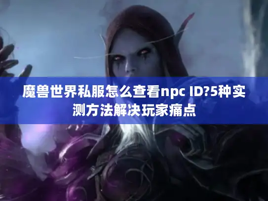 魔兽世界私服怎么查看npc ID?5种实测方法解决玩家痛点