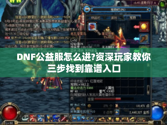 DNF公益服怎么进?资深玩家教你三步找到靠谱入口 DNF公益服怎么进?资深玩家教你三步找到靠谱入口