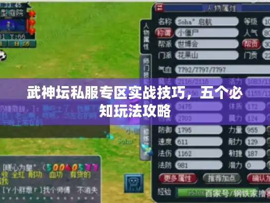 武神坛私服专区实战技巧，五个必知玩法攻略