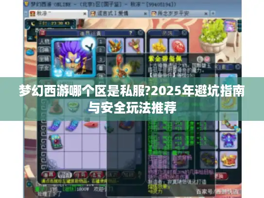 梦幻西游哪个区是私服?2025年避坑指南与安全玩法推荐