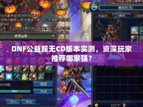 DNF公益服无CD版本实测，资深玩家推荐哪家强？