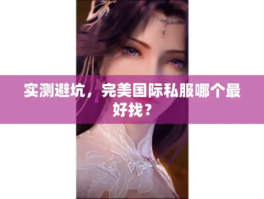 实测避坑,完美国际私服哪个最好找? 实测避坑,完美国际私服哪个最好找?