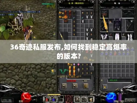 36奇迹私服发布,如何找到稳定高爆率的版本?