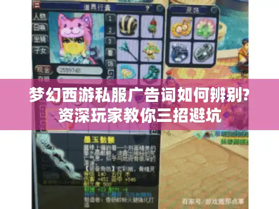 梦幻西游私服广告词如何辨别?资深玩家教你三招避坑
