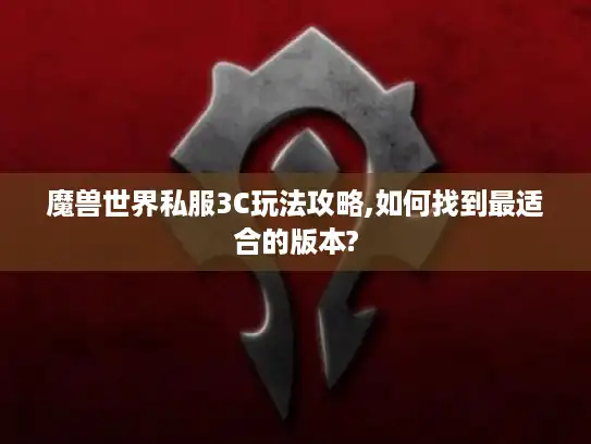 魔兽世界私服3C玩法攻略,如何找到最适合的版本?
