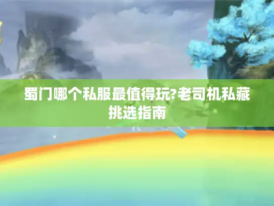 蜀门哪个私服最值得玩?老司机私藏挑选指南