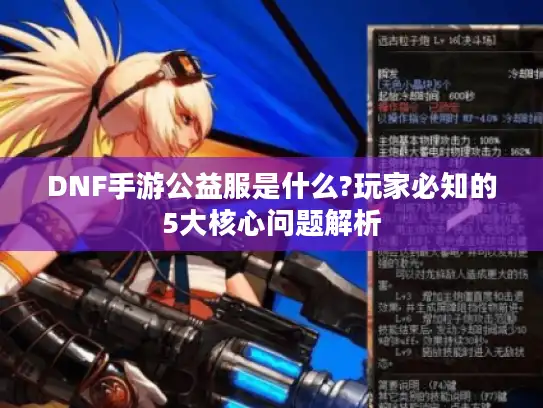 DNF手游公益服是什么?玩家必知的5大核心问题解析