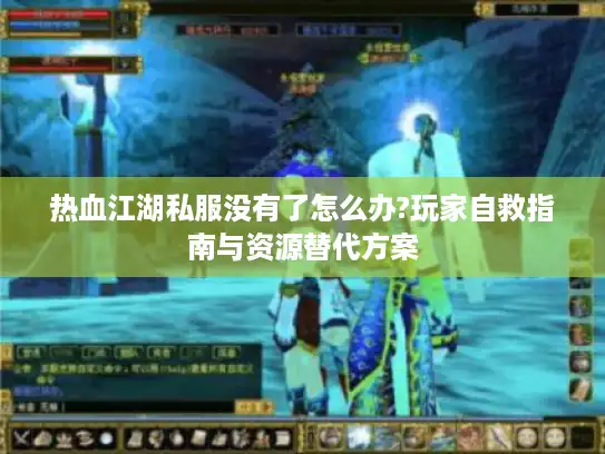 热血江湖私服没有了怎么办?玩家自救指南与资源替代方案