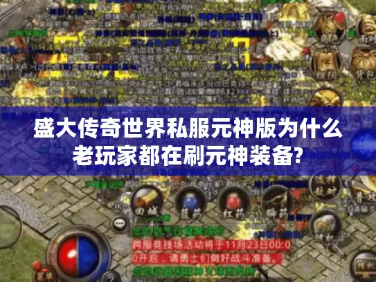 盛大传奇世界私服元神版为什么老玩家都在刷元神装备?