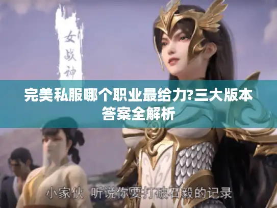 完美私服哪个职业最给力?三大版本答案全解析