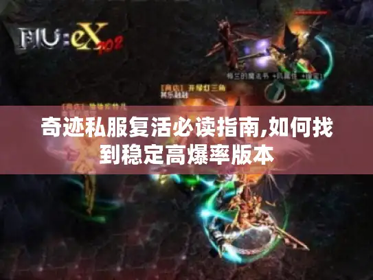 奇迹私服复活必读指南,如何找到稳定高爆率版本