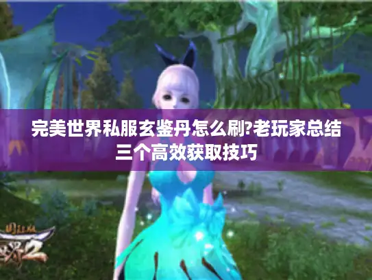 完美世界私服玄鉴丹怎么刷?老玩家总结三个高效获取技巧