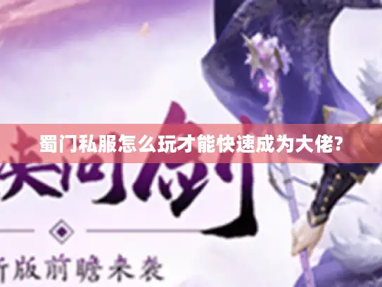 蜀门私服怎么玩才能快速成为大佬?