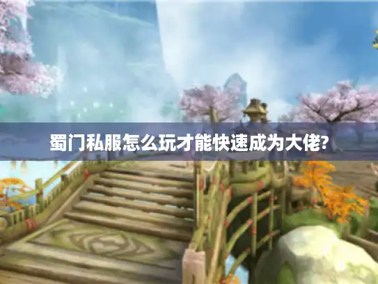 蜀门私服怎么玩才能快速成为大佬?