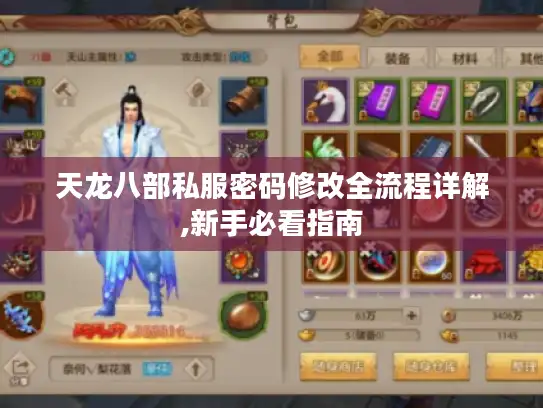 天龙八部私服密码修改全流程详解,新手必看指南