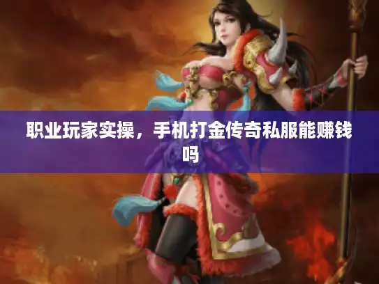 职业玩家实操，手机打金传奇私服能赚钱吗