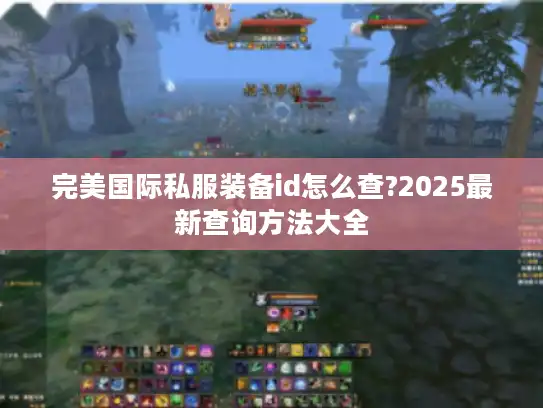 完美国际私服装备id怎么查?2025最新查询方法大全