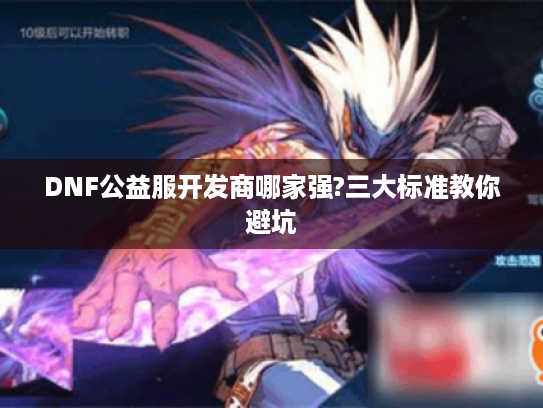 DNF公益服开发商哪家强?三大标准教你避坑