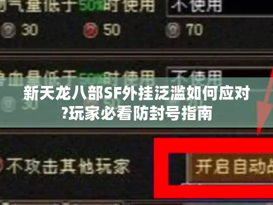 新天龙八部SF外挂泛滥如何应对?玩家必看防封号指南 新天龙八部SF外挂泛滥如何应对?玩家必看防封号指南