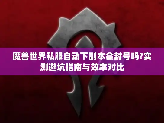 魔兽世界私服自动下副本会封号吗?实测避坑指南与效率对比