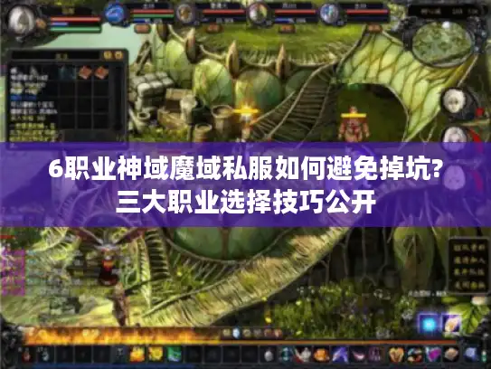 6职业神域魔域私服如何避免掉坑?三大职业选择技巧公开