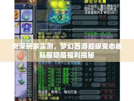 资深玩家实测，梦幻西游超级变态版私服隐藏福利揭秘
