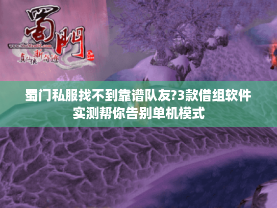 蜀门私服找不到靠谱队友?3款借组软件实测帮你告别单机模式