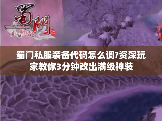 蜀门私服装备代码怎么调?资深玩家教你3分钟改出满级神装