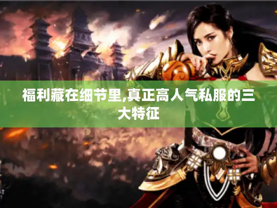 福利藏在细节里,真正高人气私服的三大特征