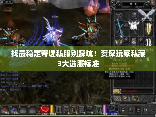 找最稳定奇迹私服别踩坑!资深玩家私藏3大选服标准 找最稳定奇迹私服别踩坑!资深玩家私藏3大选服标准