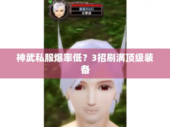 神武私服爆率低？3招刷满顶级装备