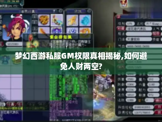 梦幻西游私服GM权限真相揭秘,如何避免人财两空?