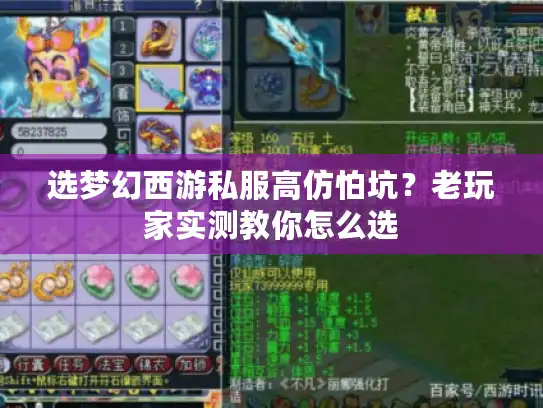 选梦幻西游私服高仿怕坑？老玩家实测教你怎么选