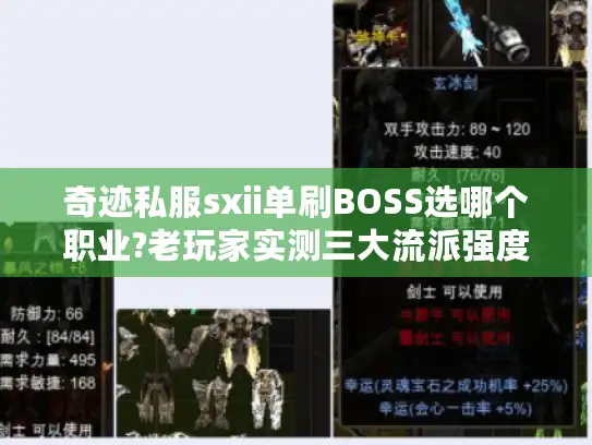 奇迹私服sxii单刷BOSS选哪个职业?老玩家实测三大流派强度对比 奇迹私服sxii单刷BOSS选哪个职业?老玩家实测三大流派强度对比