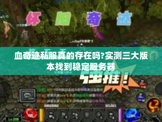 血奇迹私服真的存在吗?实测三大版本找到稳定服务器