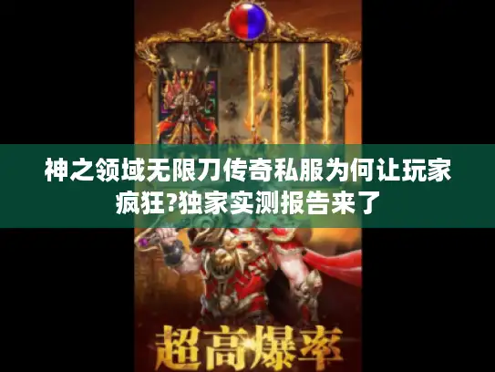 神之领域无限刀传奇私服为何让玩家疯狂?独家实测报告来了