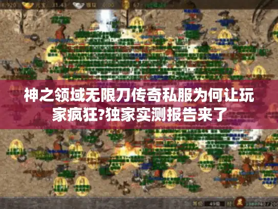 神之领域无限刀传奇私服为何让玩家疯狂?独家实测报告来了