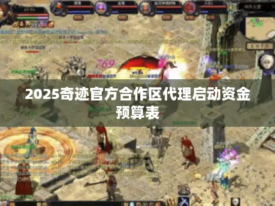 2025奇迹官方合作区代理启动资金预算表