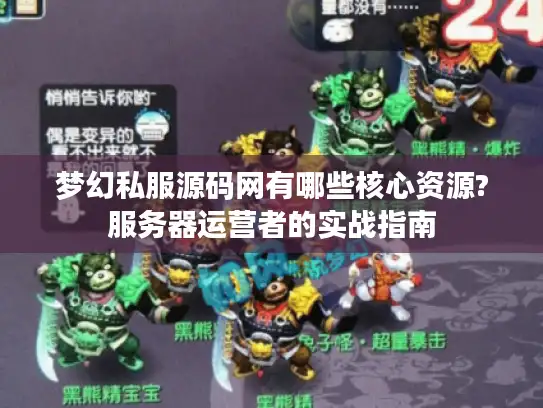 梦幻私服源码网有哪些核心资源?服务器运营者的实战指南
