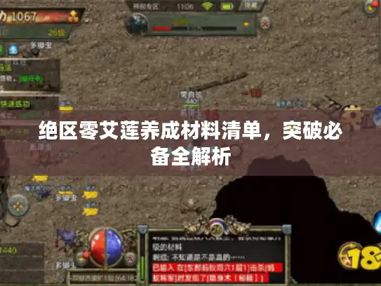 绝区零艾莲养成材料清单，突破必备全解析